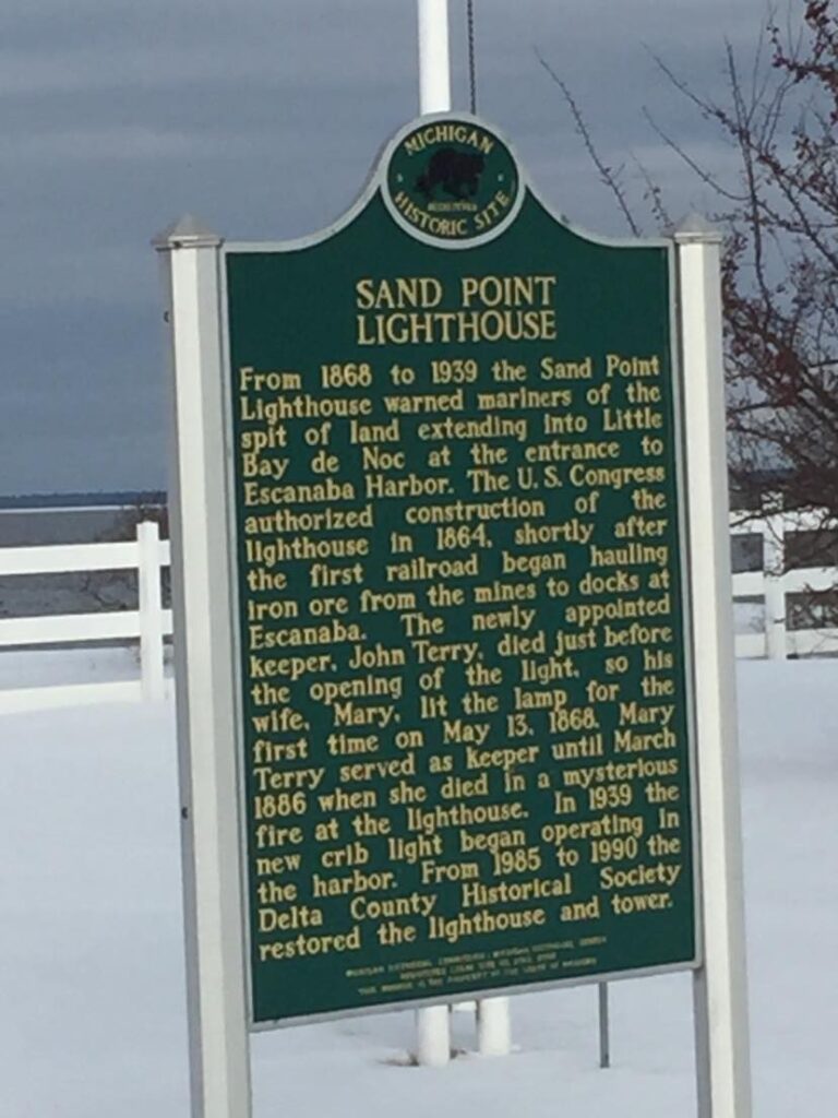 Sand Point Lighthouse plaque