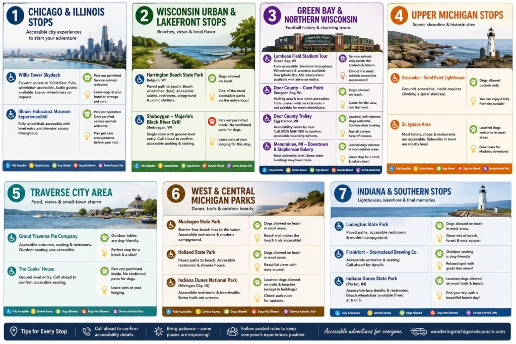 Accessibility & Dog Policy by Stop (Real Planning Guide)
