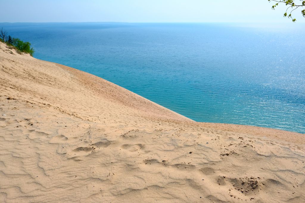 Sleeping Bear Dunes National Lakeshore is one of the nicest beaches in America and a must-see attraction near Traverse City