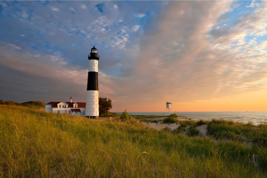 Big Sable Point Lighthouse is another great beach along Lake Michigan