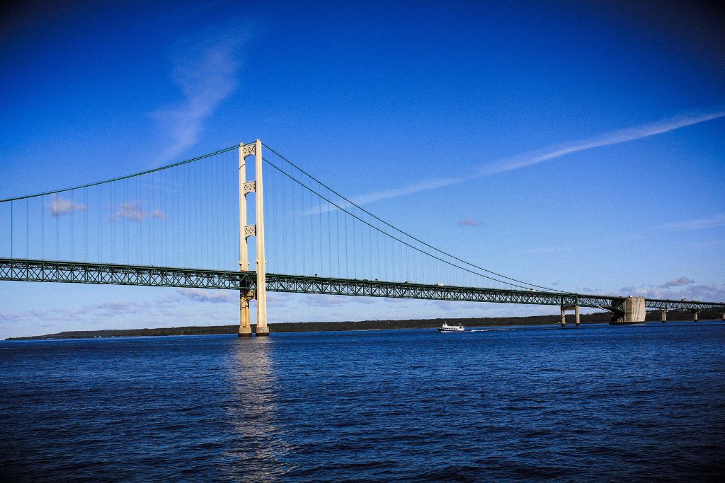 Mackinaw Bridge takes you along part of your circle tour around Lake Michigan
