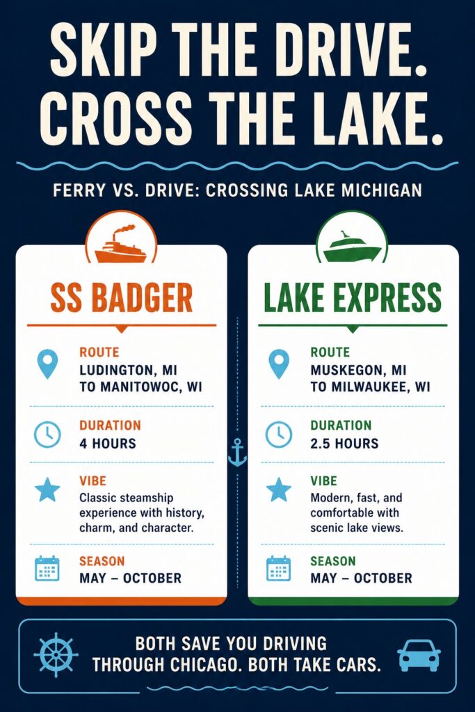 Skip the drive, cross Lake Michigan