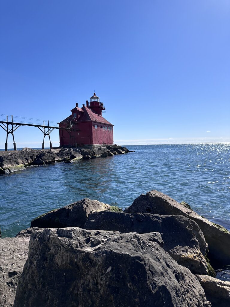 The Sturgeon Bay Ship Canal North Pierhead Lighthouse — the Wisconsin shore has a lighthouse character all its own.