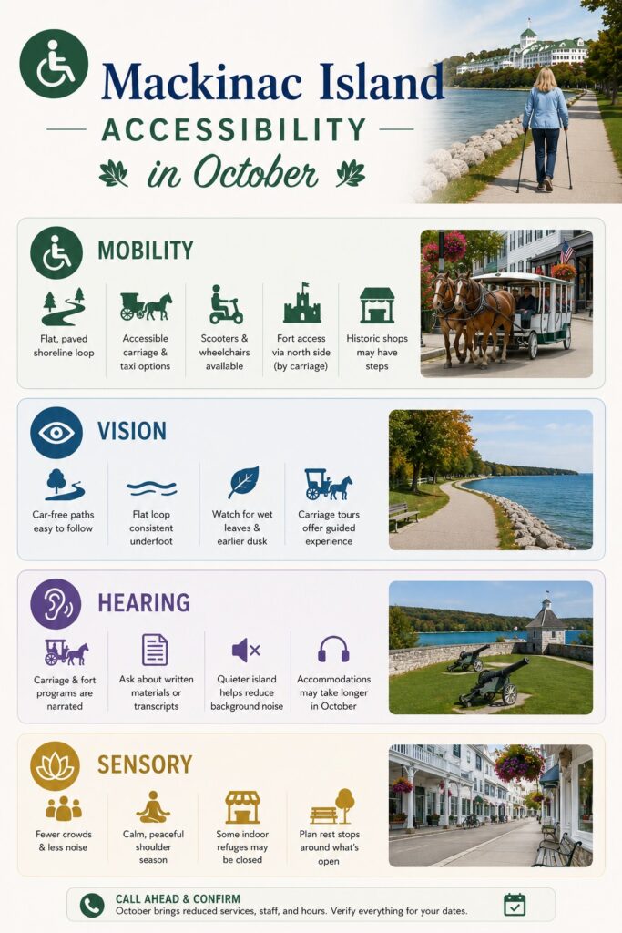 Mackinac Island Accessibility in October
