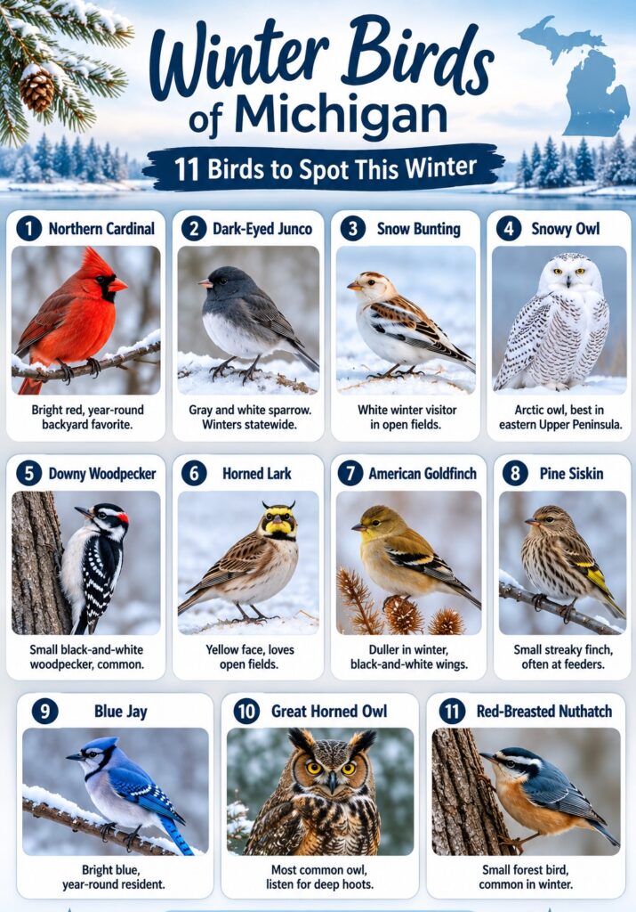 11 Winter Birds of Michigan