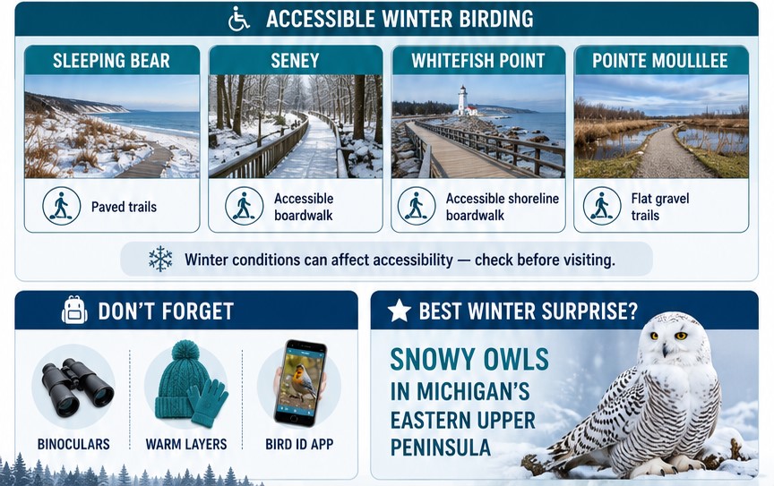 Accessible Michigan Winter Birdwatching