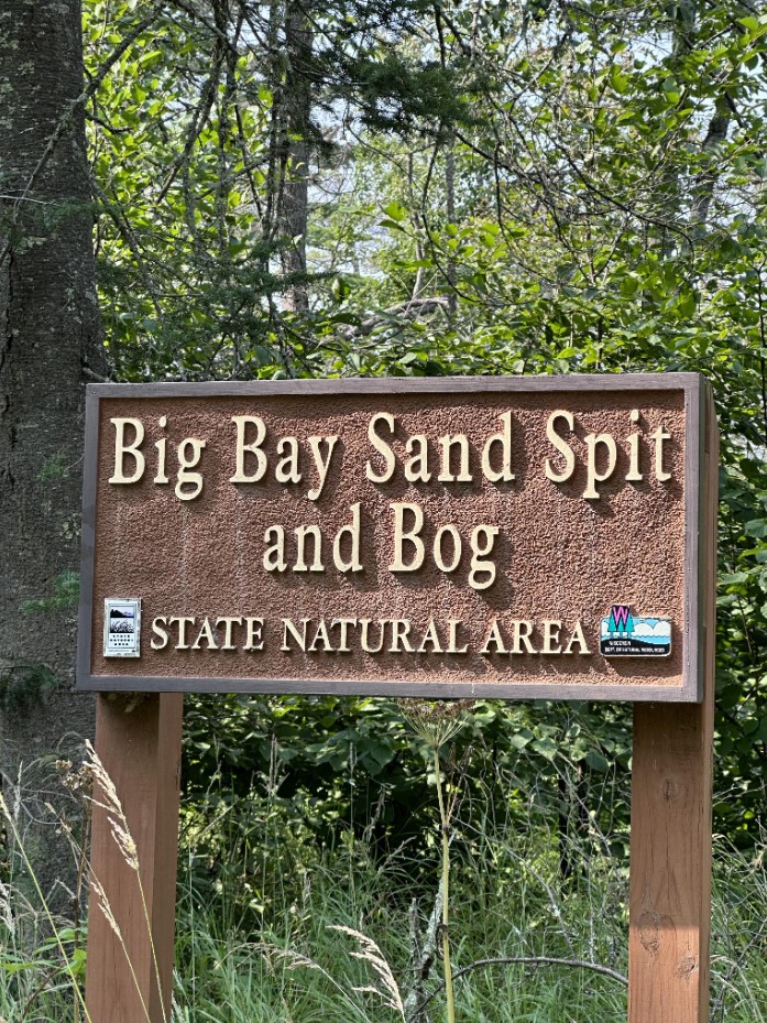 Big Bay Sand Spit and Bog sign Madeline Island