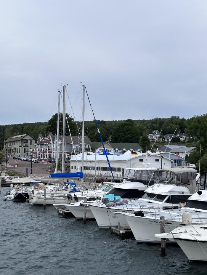 Downtown Bayfield Wisconsin marina and waterfront