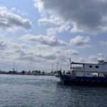 Madeline Island Ferry departing Bayfield Wisconsin marina