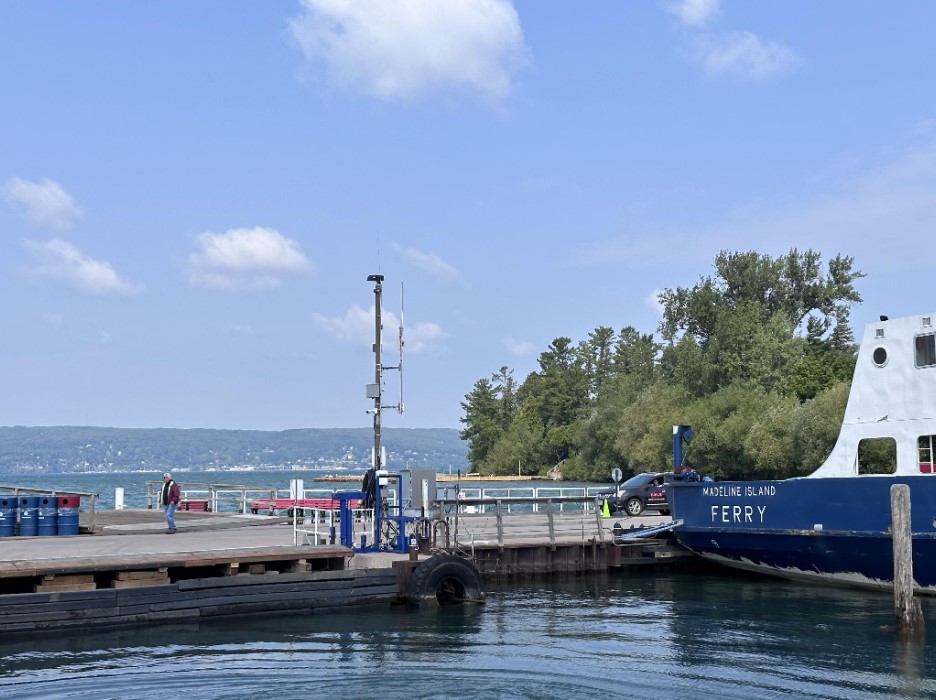 Madeline Island Ferry docked at La Pointe