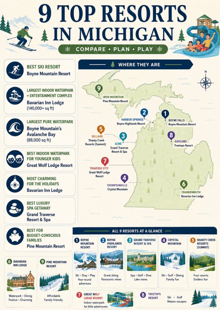 Michigan’s Top 9 Resorts Guide