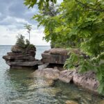 Sandstone rock formation at Big Bay Point, Madeline Island