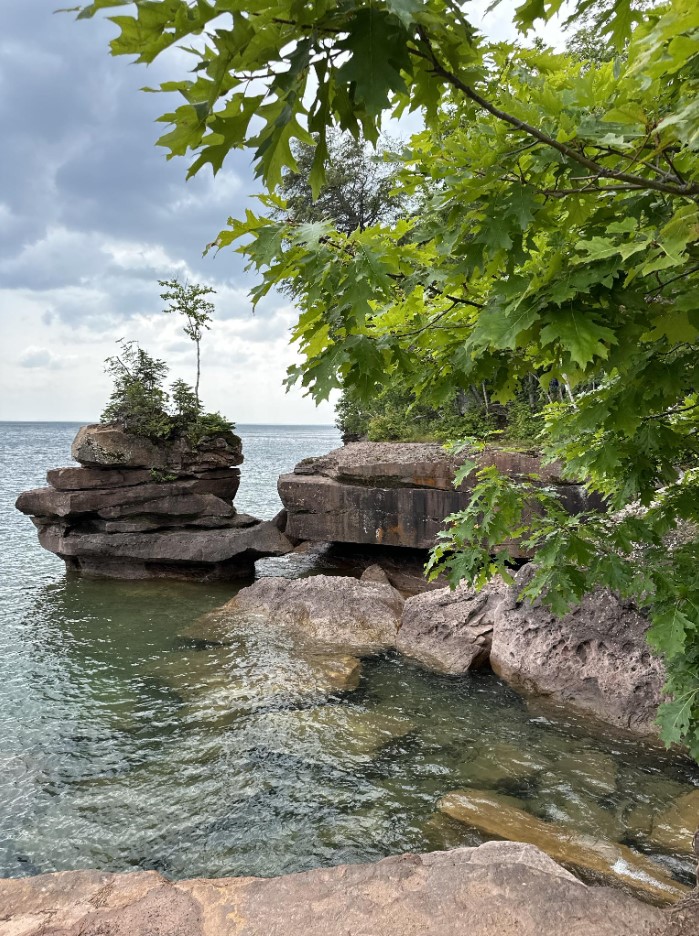 Sandstone rock formation at Big Bay Point, Madeline Island