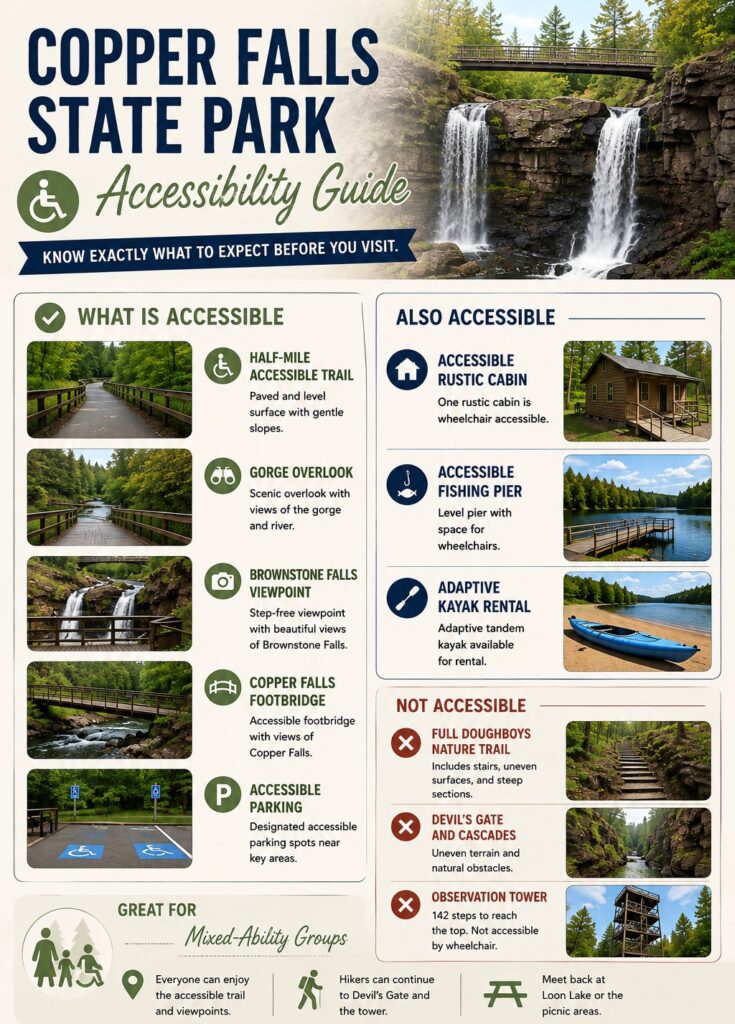Scenic Accessibility Guide at Copper Falls
